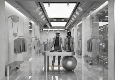 现代潮牌服装店3D模型下载